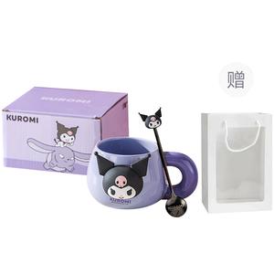 Кружка Sanrio, Kuromi-Ceramic Cup (With Spoon) (Shopping Bag Included)
