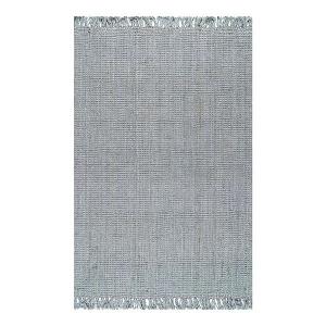 Ковер из толстого джута в фермерском стиле Daniela Nuloom, серый, 229x320 см