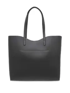 Кожаная сумка-тоут Roseto с застежкой-кнопкой Il Bisonte, черный