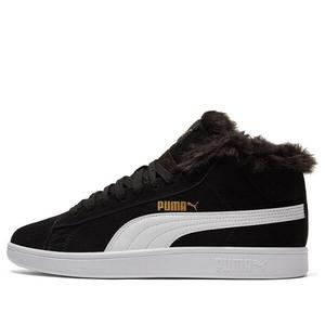 Кроссовки smash v2 plus fleece mid-top sneakers black Puma, черный