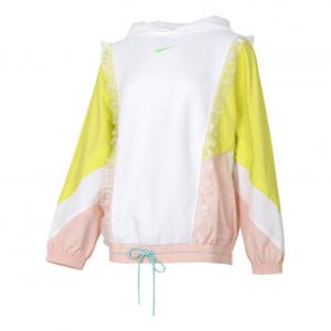 Худи (WMNS) Nike Sportswear New Year Contrast Color Stitching Lace Fleece Lined Stay Warm Pullover Hoodie White