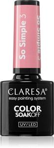 Гибридный лак для ногтей Claresa SoakOff UV/LED Color So Simple, SO SIMPLE 3 5 g