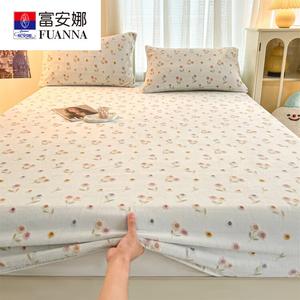 Fuanna Простыня на резинке 120х200 см, молочный флис, утепленная, антистатическая