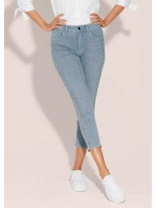 MADELEINE Узкие джинсы 7/8 с глянцевым эффектом, выбеленные