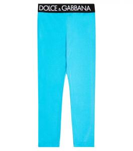 Леггинсы с логотипом Dolce&Gabbana, синий