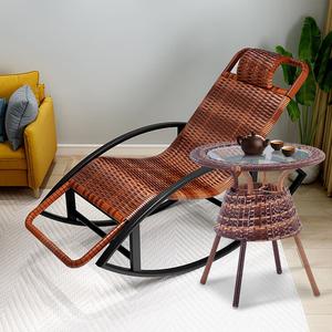 Yu Senyi Кресло-качалка из ротанга tiger skin с круглым столиком