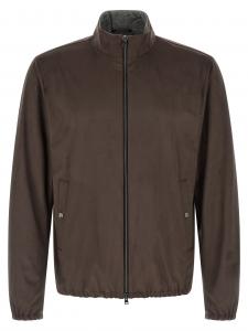 Куртка с эффектом замши Herno, коричневый