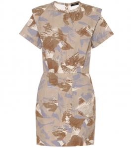 Мини-платье Ilesa из хлопка и льна Isabel Marant, бежевый