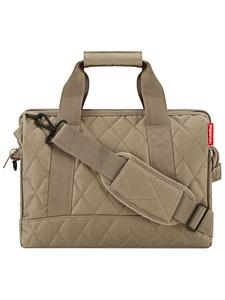 Дорожная сумка Allrounder M Weekender 40 см, оливкового цвета с ромбовидным узором Reisenthel