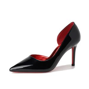 QITUMAUL Стройные каблуки на высоком каблуке женские черные, цвет Black[Heel Height 8.5cm]