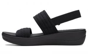 Clarks Сандалии с одним ремешком 4 см, женские, черные