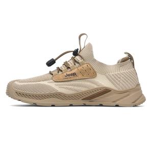 Jeep Мужские низкие треккинговые туфли для альпинизма и пеших походов черно-серо-белые песочные, цвет Sand