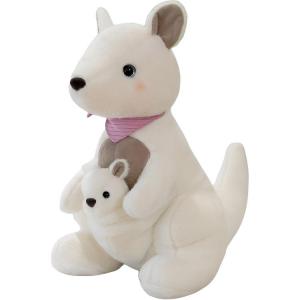 Плюшевая кукла в виде мультяшной мамы и детеныша кенгуру, высота 24 см FKOFR, белый