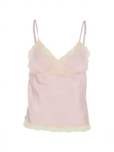 Кружевной топ без рукавов с V-образным вырезом Gold Hawk, розовый