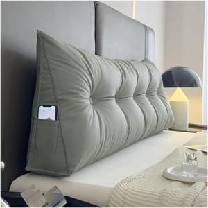 HBXNMOC Подушка-клин из искусственной кожи эргономичная для изголовья кровати со съемным чехлом