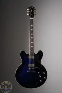 Gibson ES-335 Фигурированная пользовательская окраска Deep Ocean Burst