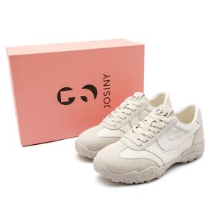 Амортизирующие, нескользящие, износостойкие, дышащие и легкие повседневные туфли цвета экрю для женщин JOSINY, Ecru