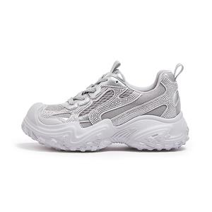 CAMEL Серебристо-серые женские кроссовки на платформе с противоскользящей подошвой для увеличения роста, цвет Silver Gray