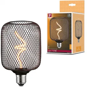 Светодиодная лампа Metallic Glow Standard 230V LED, цилиндрическая, диммируемая, черная E27, 1 шт. Paulmann, черный