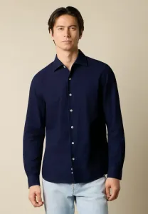 Рубашка из сирсакера с открытым воротником Brooks Brothers, Navy