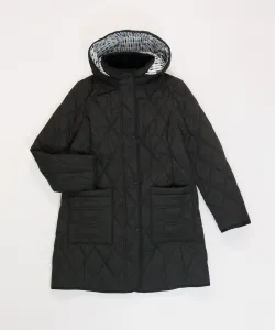 Стеганое пальто с ромбовидным узором Studio Picone, цвет Black (001)