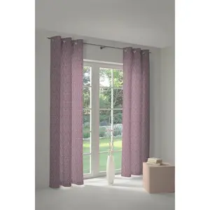 Занавес Маленький попугай с люверсами, 1 шт., из 100% органического хлопка Adam, Aubergine