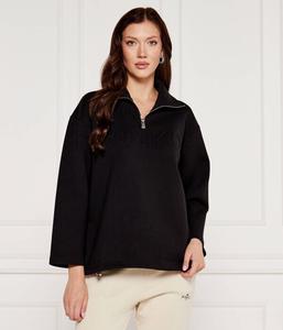 Толстовка женская Pinko свободного кроя с воротником на молнии, черный