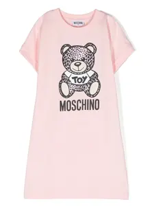 Платье с принтом Teddy Bear Moschino Kids, розовый