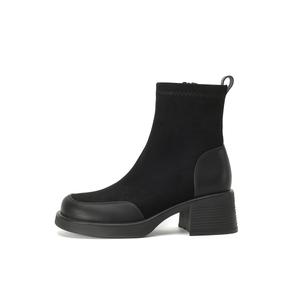 Женские Ботинки JOSINY, Черные (Тонкий Флис)