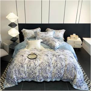 KYTGFH Комплект постельного белья из натурального эвкалипта 1000TC с цветочным принтом