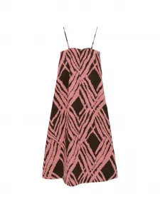 Миди-платье с принтом бананов JOSEPH, розовый