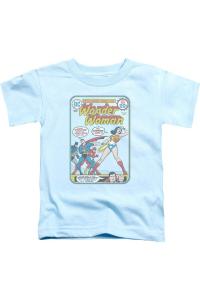 Футболка с коротким рукавом для малышей с обложки Justice League of America Wonder Woman #212 Gildan, светло-голубой