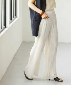 Пушистые шифоновые брюки со случайными складками Noble, цвет White A