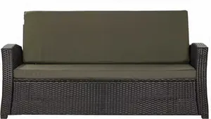 Подушка для скамейки 120×60×50x7 см зеленая - подушка для сиденья садовой скамейки со съемным чехлом, удобная обивка для улицы и террасы