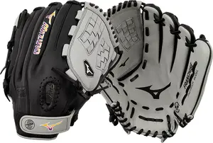Перчатки Fastpitch Mizuno 12,5 дюймов из франчайзинговой серии, серый/черный