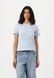 Базовая футболка PCMARIE SS O-NECK POIN JRS NOOS BC Pieces, светло-голубой