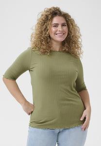 Базовая футболка FANANDA BOATNECK Kaffe Curve, оливковый