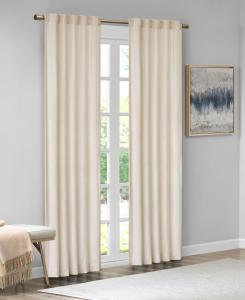 Комплект из двух бархатных штор Colt для затемнения комнаты, ширина 37 дюймов, длина 63 дюйма 510 Design, Ivory