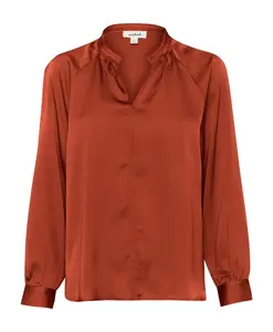 Блузка рыжевато-коричневого цвета с V-образным вырезом Soaked In Luxury, коричневый