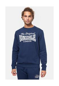 Мужская толстовка с круглым вырезом стандартного кроя BURGHEAD LONSDALE, темно-сине-белый