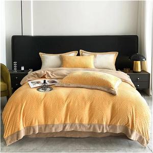 NNJFEJFJGMGRU Комплект постельного белья зимний плюшевый вельвет флис теплый плотный 3D резной