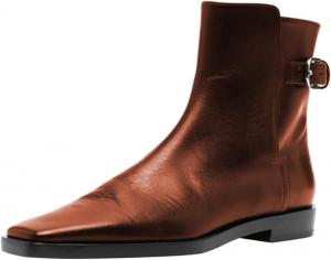 Женские классические ботильоны с квадратным носком, регулируемым ремешком и пряжкой, на щиколотку, с низким каблуком-блоком, повседневные ботинки для прогулок, размеры 4-16 US Wansseny, Sienna