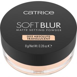 Пудра для лица soft blur matte setting Catrice, 002 absolute translucent, вес 8 гр.