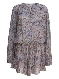 Платье мини с геометричным узором Marant Étoile, нейтральный