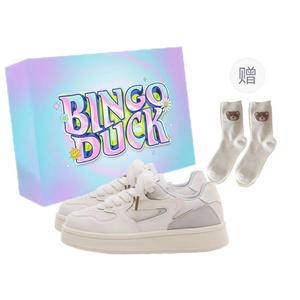 BINGO DUCK Женские скейтерские кеды Coverage Low Top - серые+Эксклюзивная коробка+Подарочные носки, цвет Gray+Exclusive Shoe Box+Gift Socks