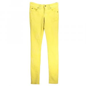 Желтые хлопковые джинсы и брюки John Galliano