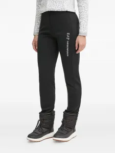 Лыжные брюки с принтом логотипа Ea7 Emporio Armani, черный