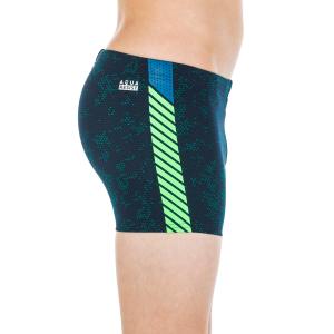 Плавки для мальчиков Fitib Темно-синий/Неоново-зеленый Nabaiji