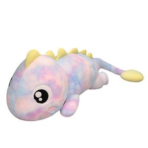 Разноцветный динозавр милый с большими глазами плюшевый динозавр игрушка 80см/100см/120см/140см высота XIWANTONG, мультиколор/фиолетовый