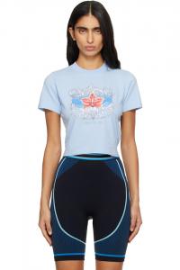 Укороченная футболка с коротким рукавом Blades Casablanca, синий